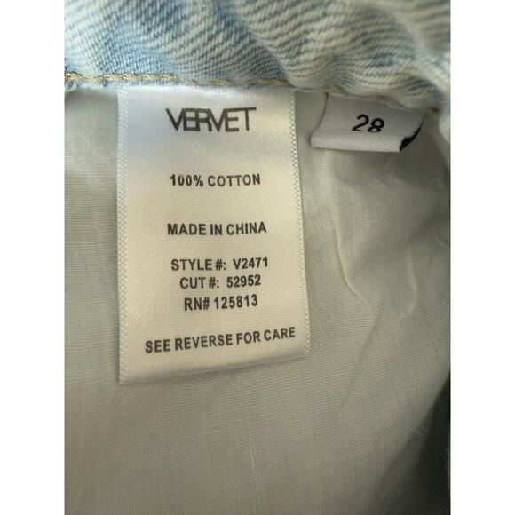 Vervet 90’s Vintage Flare Light Wash Distressed Jeans Womens Size 28 - Picture 9 of 10